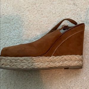 Brown wedge shoes